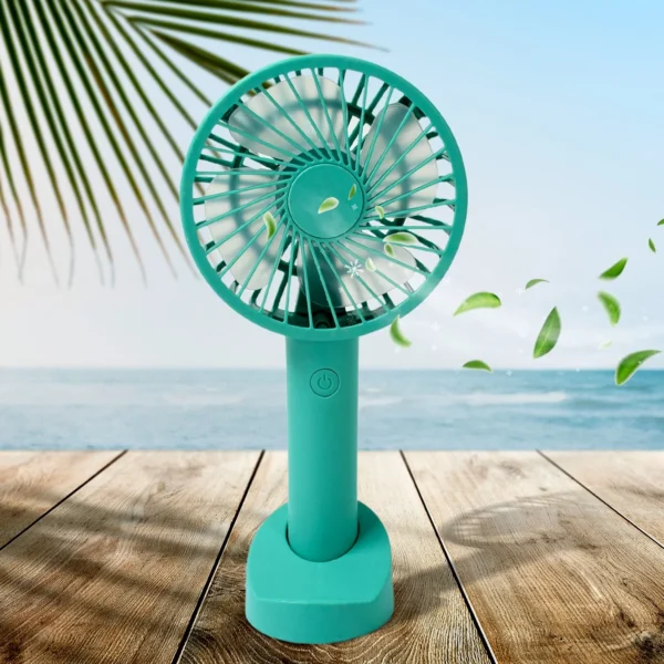 Portable Handheld Fan With 3 Speeds Battery Operated Fan Rechargeable Multi Colors As Base Phone Holder Fan (Battery Included) - Image 6