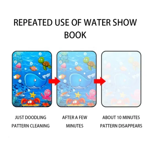 MAGIC WATER QUICK DRY BOOK WATER COLORING BOOK DOODLE WITH MAGIC PEN PAINTING BOARD - Image 6