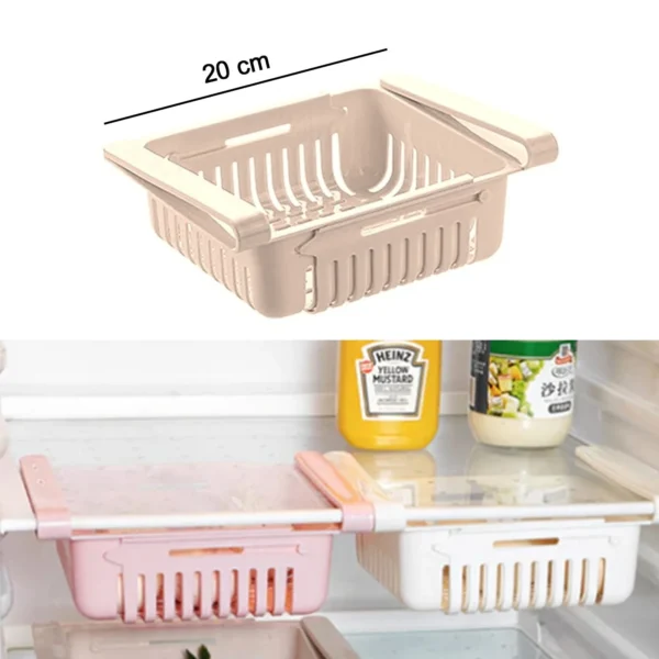 Fridge Organizer Drawer - Adjustable Fridge Storage Basket ( 4pc Set ) - Image 5