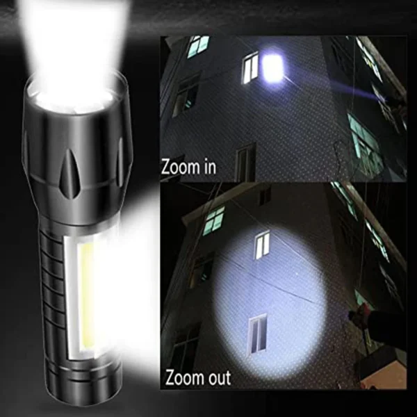 Mini Search Rechargeable LED Long Range Flashlight Emergency Light Torch - Image 5