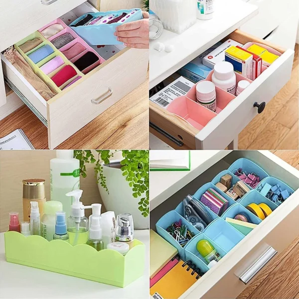 Dividers Tray Organizer Clear Plastic Bead Storage Tray (Multicolour) - Image 6