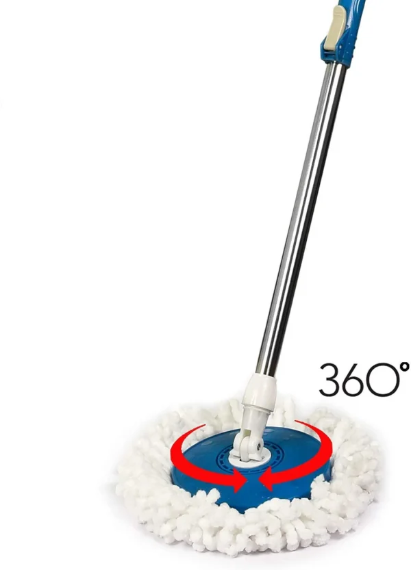 Home Cleaning - Stainless Steel 360 Degree Rotating Pole Microfiber Mop Rod Stick - Image 4