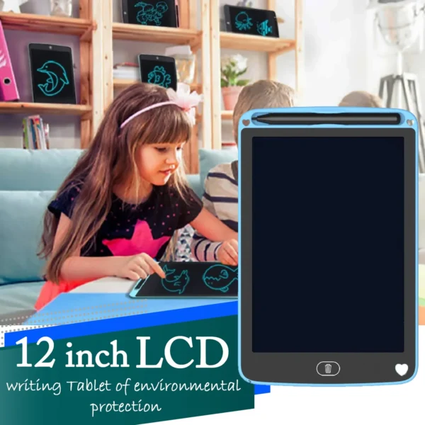 PORTABLE LCD WRITING BOARD SLATE DRAWING RECORD NOTES DIGITAL NOTEPAD WITH PEN. - Image 2